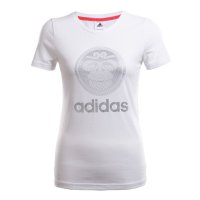 Adidas阿迪达斯2016春夏新款女子短袖训练运动休闲透气T恤AJ1413-FC