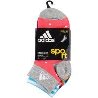 Adidas阿迪达斯女袜2016春季新款三双装短筒运动袜AJ4268 AJ4267-FC