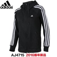 阿迪达斯外套女2016春 长袖连帽运动服休闲针织夹克AJ4718 AJ4715-FC
