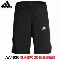 adidas阿迪达斯男裤2016夏新款速干透气运动训练五分短裤AA1620-F