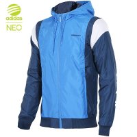 Adidas阿迪达斯外套男装2016春新款防风运动服梭织连帽夹克AJ8262