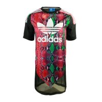 Adidas阿迪达斯三叶草2016夏新款女子花纹圆领短袖连衣裙 AJ8544-