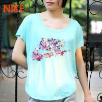 正品Nike耐克短袖女 夏季运动速干针织透气宽松休闲T恤718611-466-TM