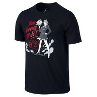 Nike耐克AIR JORDAN 乔5圆领男子运动宽松透气短袖T恤746753-010-TM