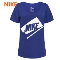 NIKE耐克2016夏款女装透气运动舒适跑步圆领短袖T恤 779127-455-BK