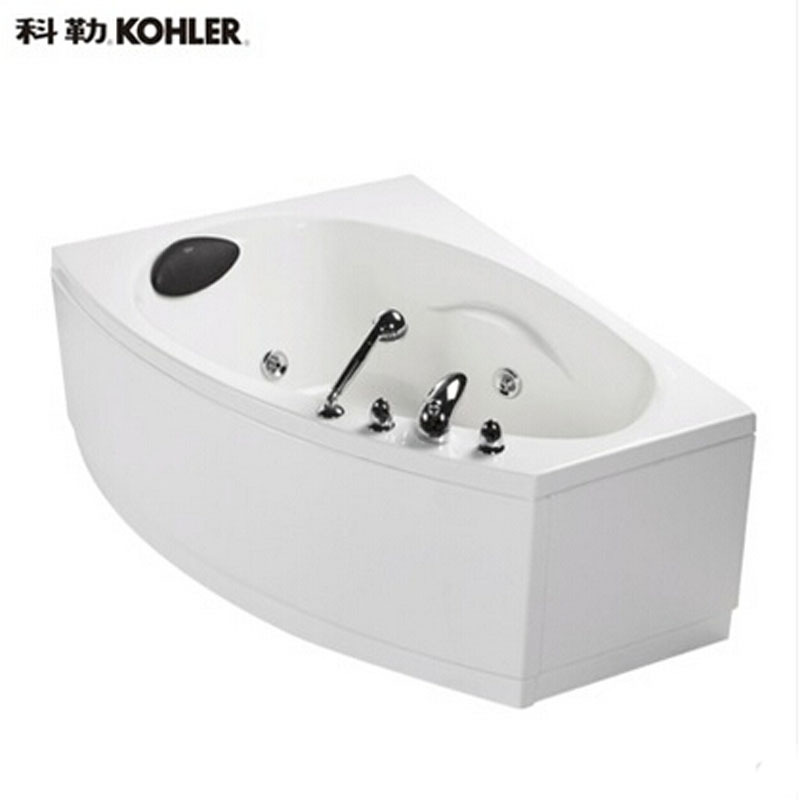 科勒kohler欣比欧k1774tk1773t整体按摩浴缸左右角位含缸边龙头浴缸