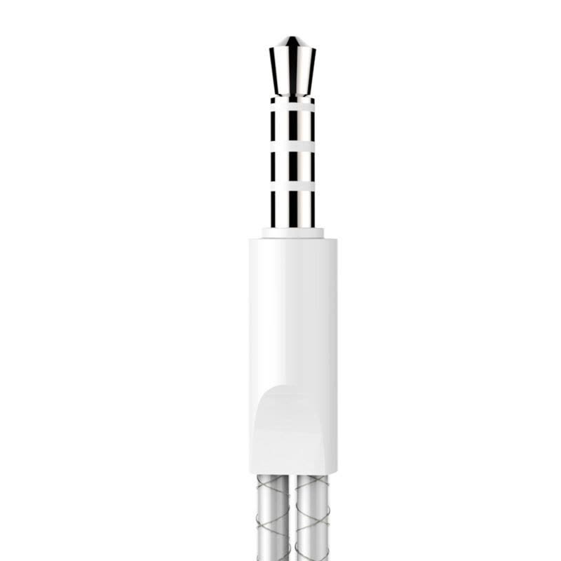 卡姆昂 手机拉链式耳机KMA重低音防缠绕通用带话筒适用于苹果三星小米OPPO华为VIVO魅族 银色款图片