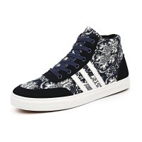 新款男士运动鞋休闲鞋青春潮流中帮板鞋圆头帆布鞋男鞋二棉鞋学生滑板鞋街舞鞋