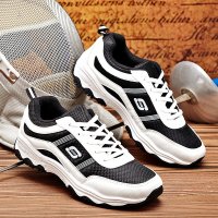 翼鱼春秋季男鞋子韩版潮男士休闲运动鞋阿甘跑步鞋内增高旅游鞋h219