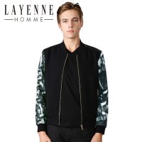 法国LAYENNE HOMME 印花个性青年薄夹克潮流休闲外套男装棒球服