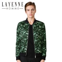 法国LAYENNE HOMME 秋冬季潮流印花青年薄夹克外套棒球服休闲男装