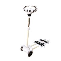 儿童音乐灯光可升降四轮蛙车滑板车剪刀车静音闪光轮