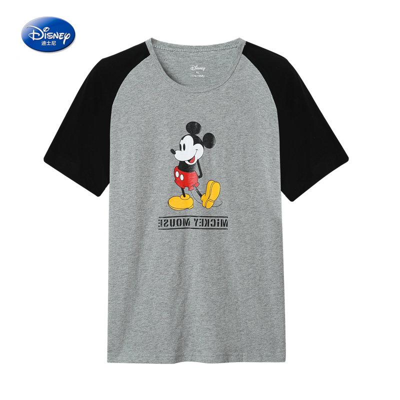 1ZSQ DISNEY/迪士尼 MICKEY 男女款 纯棉圆领休闲印花短T(短袖）