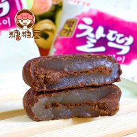 糖糖屋】韩国进口零食 LOTTE乐天巧克力打糕派186g糯米年糕Q饼