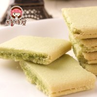 糖糖屋食品 日本进口零食 三立抹茶味夹心饼干90g 薄酥饼干12枚入