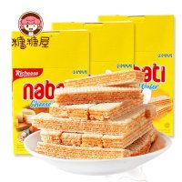 印尼进口零食品 richeese丽芝士纳宝帝奶酪芝士威化饼干200g*3盒