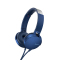 索尼(SONY)MDR-XB550AP 头戴式 立体声 重低音 有线耳机 通话耳机 蓝色
