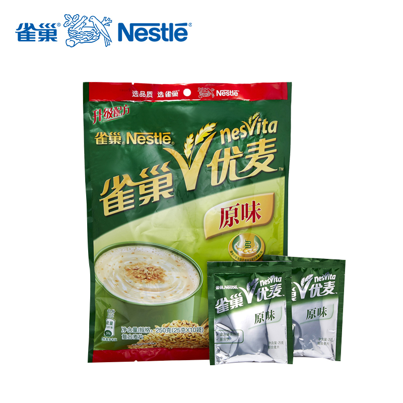 Nestle雀巢 雀巢优麦原味250g 营养早餐 即食冲调袋装麦片 *1袋