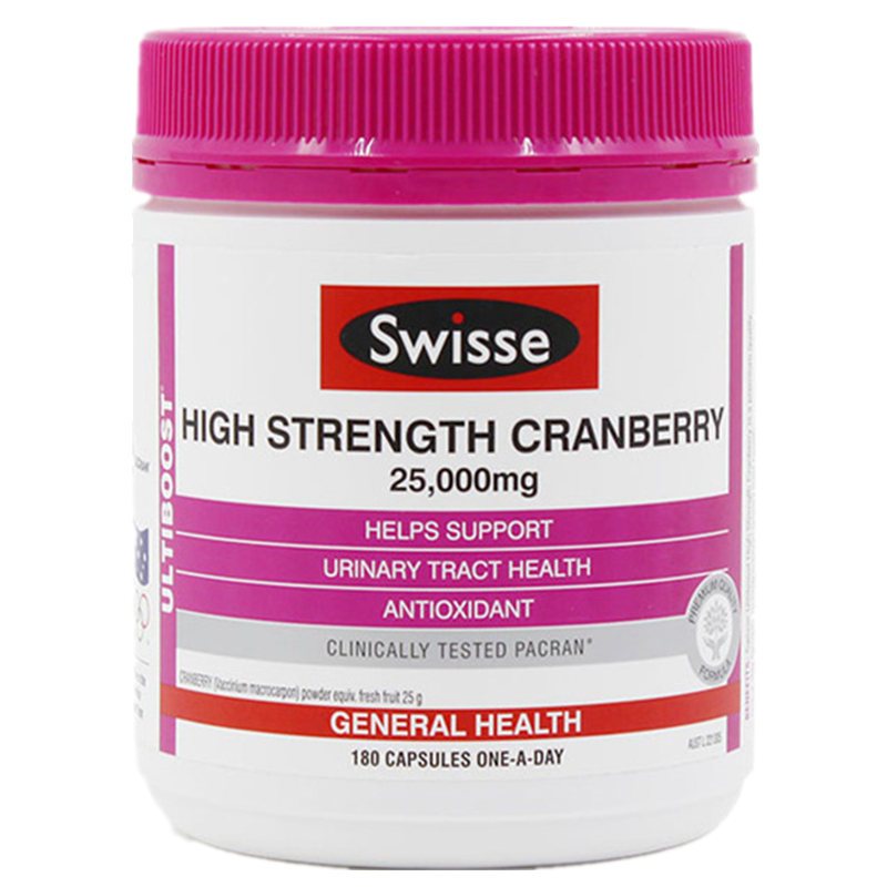 澳洲swisse蔓越莓胶囊180粒大蔓越莓高浓度蔓越梅精华