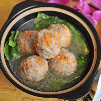 [中华特色]江苏馆 五亭桥火锅丸子扬州特产蟹黄320g/4只肉丸子 华东