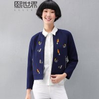 棒球服女秋2015韩版 春秋长袖短外套薄184LD192