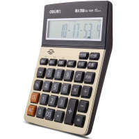 得力1541a语音计算器大按键12位大屏财务大号办公用品桌面商务型