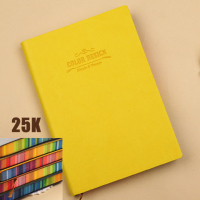 得力3183 A5笔记本文具商务彩色皮面工作记事本日记创意学生本子 黄色
