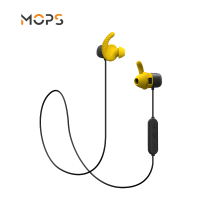 MOPS 专业运动无线蓝牙耳机 跑步防水入耳式耳机 手机线控耳机/耳麦 黄色