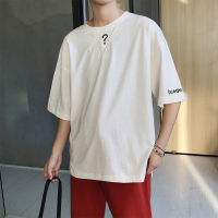 夏季新款半袖上衣五分袖韩版潮流衣服男装