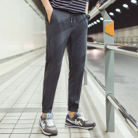 夏季男士韩版潮流9九分长裤修身小脚裤子男