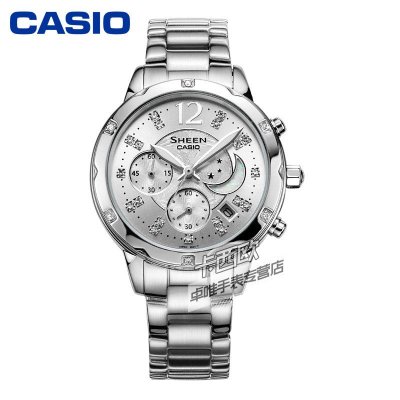 卡西欧CASIO)女士手表 女式蓝宝石镜面时尚石英女表