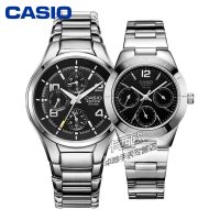 卡西欧(CASIO)情侣手表一对钢带防水情侣表对表
