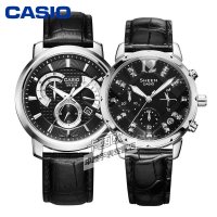 卡西欧(CASIO)手表 BEM&SHN系列多功能真皮带石英情侣对表