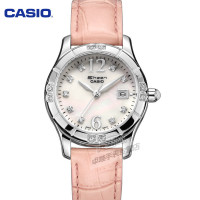 卡西欧(CASIO)手表女士 上弦月SHE系列防水石英时尚女表