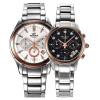 卡西欧(CASIO)手表情侣表对表 钢带一对表