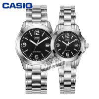 卡西欧(CASIO)情侣表对表 简约钢带一对男女手表