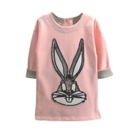 萌衣萌裤 童装女童 2015秋季新款 韩版亮片卡通兔儿童卫衣