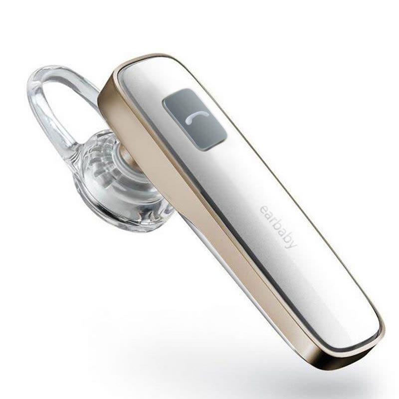 耳宝(earbaby) 4.0蓝牙耳机165 中文报号 语音提醒状态 能听歌接电话 多媒体播放 手机通用型 白色图片