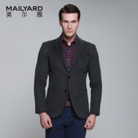 美尔雅(MAILYARD)西服单件男 高档羊毛羊绒男士秋冬商务休闲修身单西 235