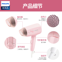 飞利浦（PHILIPS） 吹风机 BHC010/05 家用电吹风 大功率可折叠 冷热风恒温护发多档调节