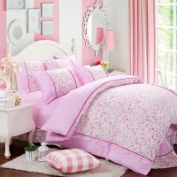 白马王子 床上用品 全棉韩版四件套 100%纯棉公主田园风婚庆床品