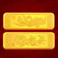 【中国黄金】Au9999龙凤呈祥工艺金条-龙 投资金条 投资收藏系列 足金China Gold