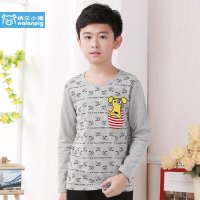 纳兰小猪童装男童t恤 2015秋装新款中大童长袖t恤韩版