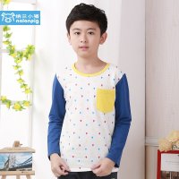 纳兰小猪童装2015秋装男童长袖T恤儿童t恤长袖中大童韩版圆领t恤