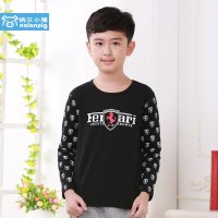 纳兰小猪童装2015秋装男童长袖T恤儿童t恤长袖中大童韩版圆领t恤110-160
