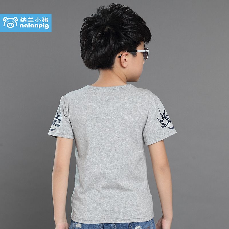 纳兰小猪童装2016夏季男童短袖T恤 110-160