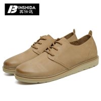 宾仕达 2015新款男鞋真皮休闲鞋头层牛皮驾车鞋柔软透气板鞋男