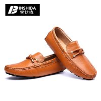 宾仕达2015春夏新款 男士时尚休闲真皮 男鞋软底驾车豆豆鞋 男款潮