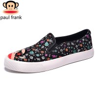 Paul Frank/大嘴猴帆布鞋黑色钻石休闲女鞋潮鞋 PJD52SL8043