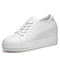 盾狐2016春季新款内增高单鞋休闲鞋韩版简约厚底女鞋平底松糕鞋潮